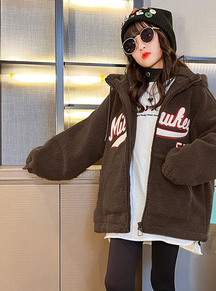 Hanorac pentru fete cu scrisoare de toamnă