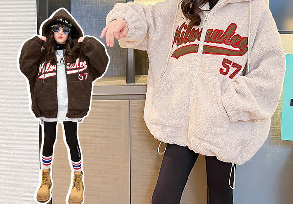 Hanorac pentru fete cu scrisoare de toamnă