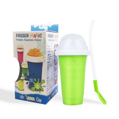 Gyorsfagyasztott Slushy Cup Smoothies Készítő Házi Squeeze Turmixos Palack Szilikon Jégkészítő Gyors Hűtő Poharak Konyhához