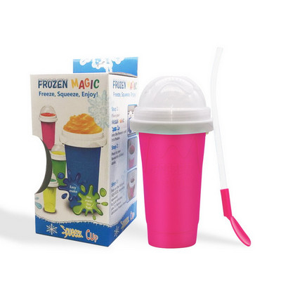 Gyorsfagyasztott Slushy Cup Smoothies Készítő Házi Squeeze Turmixos Palack Szilikon Jégkészítő Gyors Hűtő Poharak Konyhához