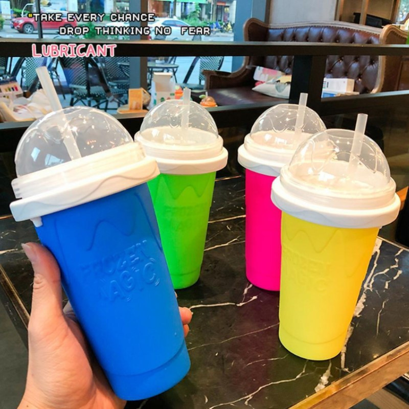 Gyorsfagyasztott Slushy Cup Smoothies Készítő Házi Squeeze Turmixos Palack Szilikon Jégkészítő Gyors Hűtő Poharak Konyhához
