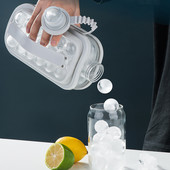 Producător de bile de gheață Fierbător Formă pentru gheață cu capac Formă pentru cuburi Cubic Maker Container Tăvi creative pentru whisky Cocktail Home Bar Bucătărie