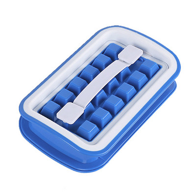 Producător de bile de gheață Fierbător Formă pentru gheață cu capac Formă pentru cuburi Cubic Maker Container Tăvi creative pentru whisky Cocktail Home Bar Bucătărie