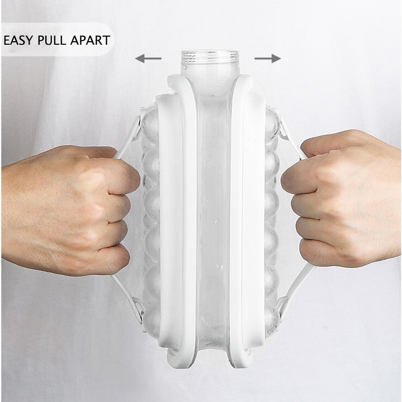 Producător de bile de gheață Fierbător Formă pentru gheață cu capac Formă pentru cuburi Cubic Maker Container Tăvi creative pentru whisky Cocktail Home Bar Bucătărie