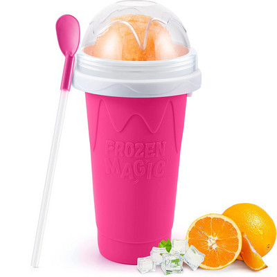 Cupă de stoarcere din silicon pentru înghețată rapidă, ceașcă de stoarcere, de casă, durabilă, ceașcă de răcire rapidă, sticla de milkshake, ceașcă de smoothie