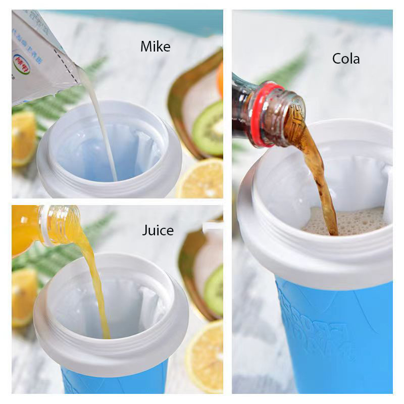 Cupă de stoarcere din silicon pentru înghețată rapidă, ceașcă de stoarcere, de casă, durabilă, ceașcă de răcire rapidă, sticla de milkshake, ceașcă de smoothie