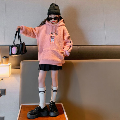 Hanorac pentru copii model nou cu buzunar pentru fete