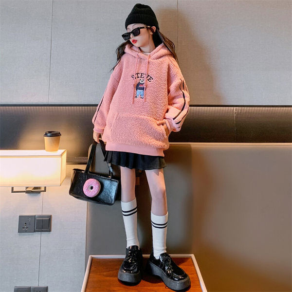 Hanorac pentru copii model nou cu buzunar pentru fete