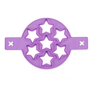 ATUCOHO din silicon antiaderent, fantastic cu șapte găuri, inel pentru prepararea de clătite de ouă, forme de bucătărie pentru coacere, pentru omletă