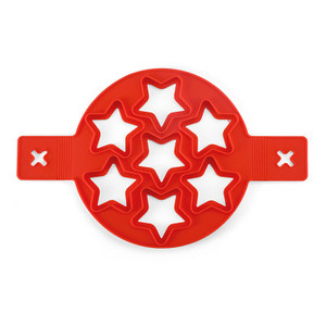 ATUCOHO din silicon antiaderent, fantastic cu șapte găuri, inel pentru prepararea de clătite de ouă, forme de bucătărie pentru coacere, pentru omletă