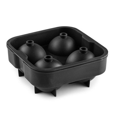 Forme pentru gheață cu bile cu 4 cești DIY Home Bar Petrecere Cocktail Utilizare sferă din silicon Minge rotundă Producători de tăvi pentru gheață Forme pentru înghețată de bucătărie