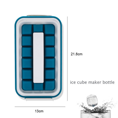 Jéggolyó készítő vízforraló Tritán szilikon jégkocka forma Kreatív jégpalack whiskys koktélbár jégeszköz 2 az 1-ben kockatálcás konyha