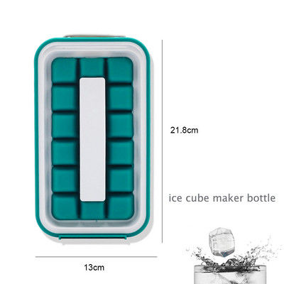 Jéggolyó készítő vízforraló Tritán szilikon jégkocka forma Kreatív jégpalack whiskys koktélbár jégeszköz 2 az 1-ben kockatálcás konyha