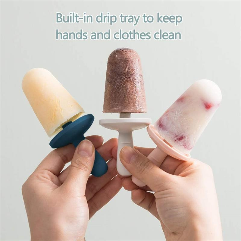 Silikoninis ledų popsiurbimo formavimo formavimo formelės, daugkartinio naudojimo patvarūs „pasidaryk pats“ laikikliai virtuvės reikmenų laikymo dėžutės talpa Naminis maistas vaikui