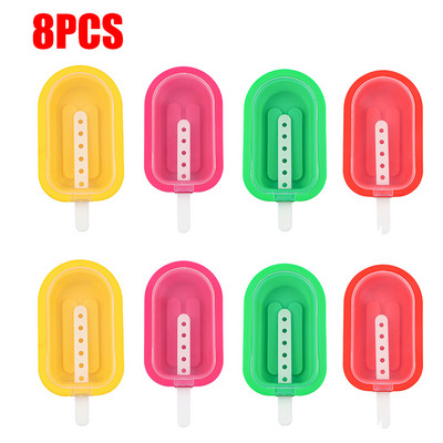 4/8/12 DB fagylalt szilikon forma nyári barkácsolás poppogácsa formák fagyasztó gyümölcslé krém formák jégkrém készítő jégkocka tálca konyhai eszköz