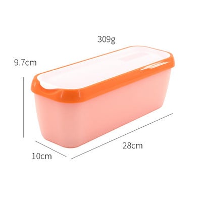 Instrument pentru înghețată Cutie pentru depozitarea alimentelor Cutie mare dreptunghiulară pentru înghețată Cutie pentru înghețată cu fundul antiderapant Cutie pentru înghețată de casă Depozitare frigider