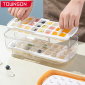 Tavă de gheață din silicon, reutilizabilă, cu 48 de rețea. Formă pentru cuburi de gheață. Cutie de depozitare pentru cuburi de gheață.