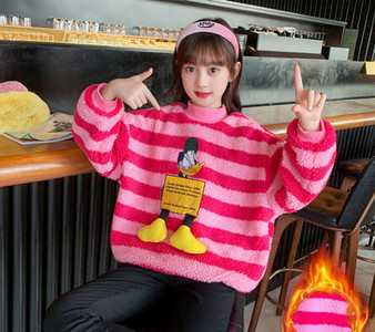 Dječja prugasta bluza s niskom polo kragnom