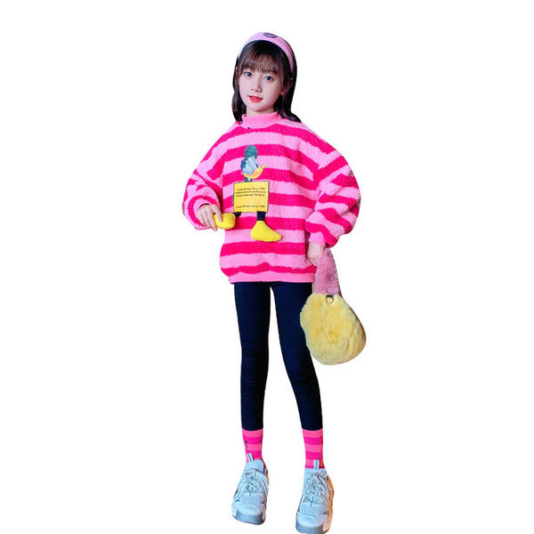 Dječja prugasta bluza s niskom polo kragnom