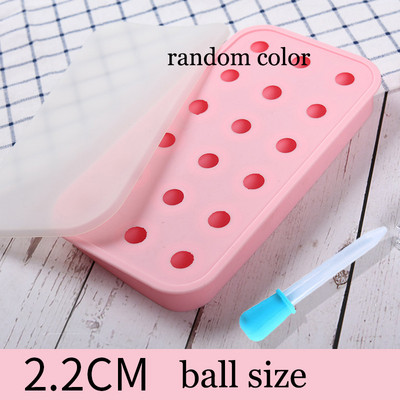 18 lyukú 3D mini golyós szilikon jégforma tetővel kerek csokoládé fondant formák tortadíszítő eszközök bár whisky jégkocka tálca