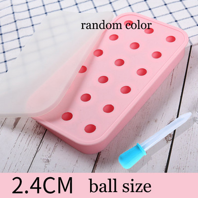 18 lyukú 3D mini golyós szilikon jégforma tetővel kerek csokoládé fondant formák tortadíszítő eszközök bár whisky jégkocka tálca