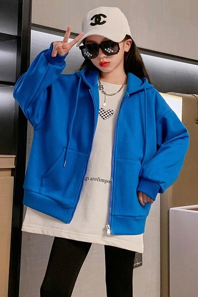 Hanorac casual pentru copii cu gluga in trei culori