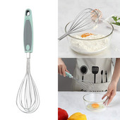 Mixer pentru amestecare și aluat, oțel inoxidabil bate pentru ouă otel din sârmă bate pentru ouă cu mâner moale pentru bucătărie,verde