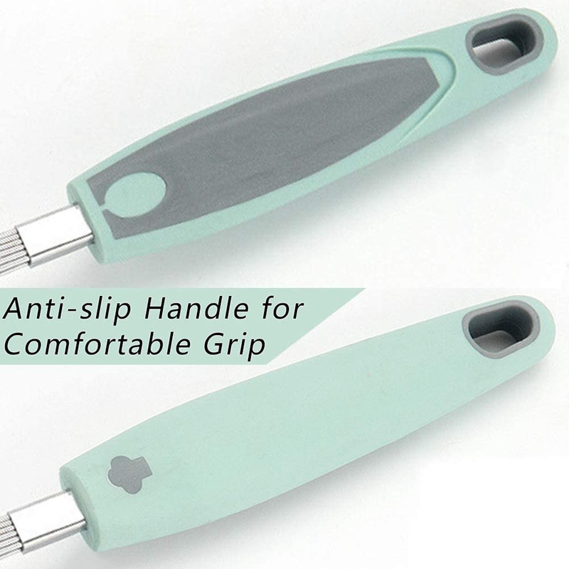 Mixer pentru amestecare și aluat, oțel inoxidabil bate pentru ouă otel din sârmă bate pentru ouă cu mâner moale pentru bucătărie,verde