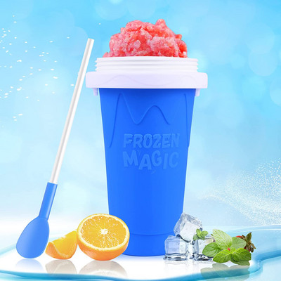 Slushy tasīšu automāts, Slushie Cup, Magic Quick Frozen Smoothie Cup Pinch krūzes, Mājas piena kokteiļa saldējuma automāts bērniem un ģimenei