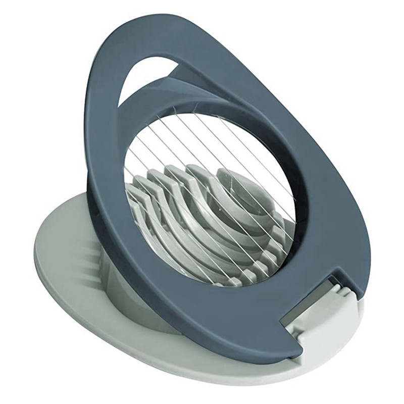 2 vnt kiaušinių pjaustyklė su nerūdijančio plieno vieliniu kiaušinių pjaustytuvu, daugiafunkcinis kiaušinių pjaustytuvas tolygiai pjaustyti virtų kiaušinių kumpį