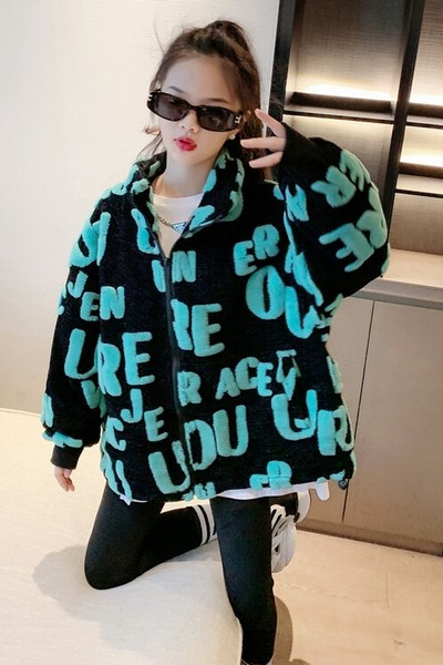 Hanorac casual pentru copii cu litere pentru fete