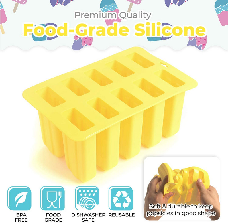 Silikonski kalup za sladoled sa štapićem za sladoled Posuda za kocke leda Kućna kuhinja Višenamjenski kalup za pečenje Zamrzivač Voćni sok Ice Pop