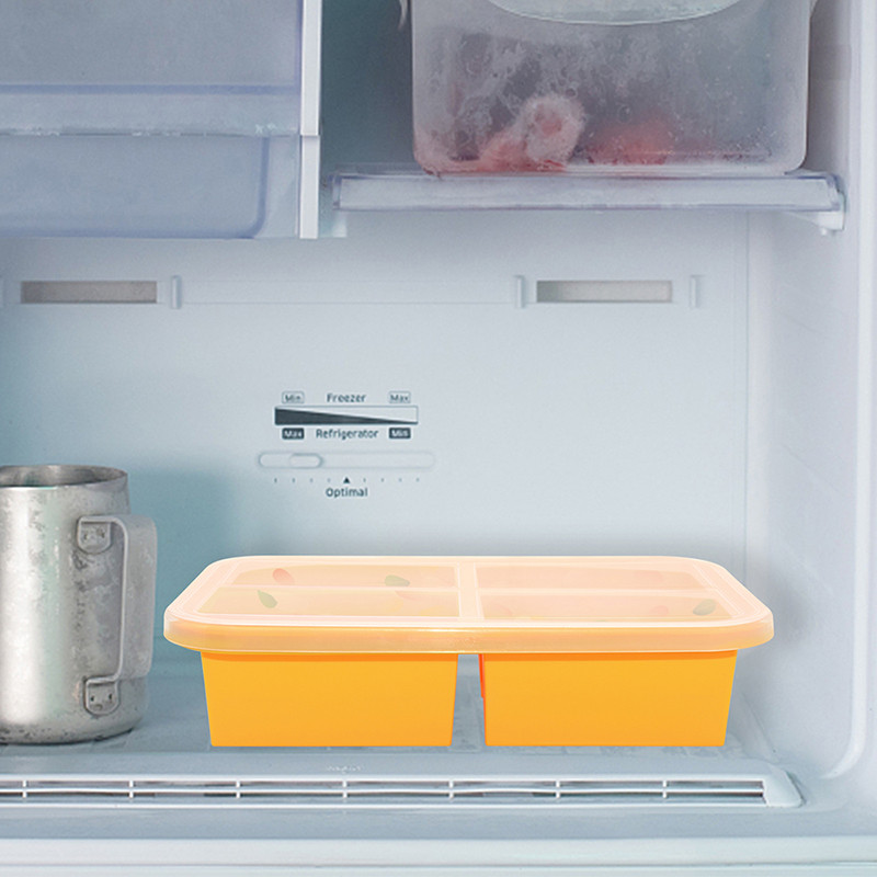 Depozitare supă Tavă pentru gheață Congelator Tavă pentru supă din silicon Cuburi Tavă de congelare pentru supă din silicon foarte mare cu capac