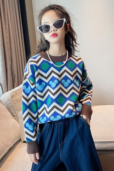 Pulover de toamna cu maneca lunga pentru fete