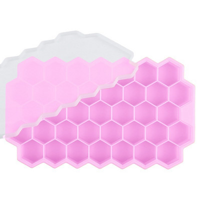 Producător de cuburi de gheață cu fagure de miere Formă pentru cuburi de gheață din silicon pentru Cocktail Whisky Producător de cuburi de gheață detașabil Accesorii de bucătărie din silicon