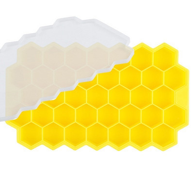 Producător de cuburi de gheață cu fagure de miere Formă pentru cuburi de gheață din silicon pentru Cocktail Whisky Producător de cuburi de gheață detașabil Accesorii de bucătărie din silicon