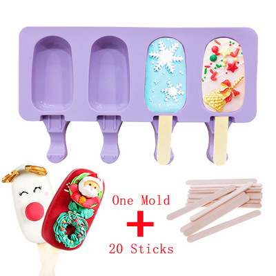 Szilikon fagylaltforma Popsikaforma karácsonyi csokoládé dekoráció sütőeszközök jégrudak barkácsolás házilag pop nyalóka készítő
