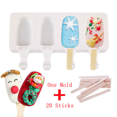 Szilikon fagylaltforma Popsikaforma karácsonyi csokoládé dekoráció sütőeszközök jégrudak barkácsolás házilag pop nyalóka készítő