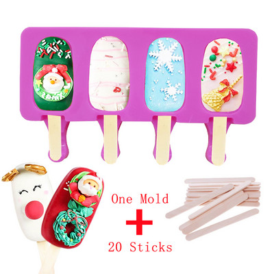 Szilikon fagylaltforma Popsikaforma karácsonyi csokoládé dekoráció sütőeszközök jégrudak barkácsolás házilag pop nyalóka készítő