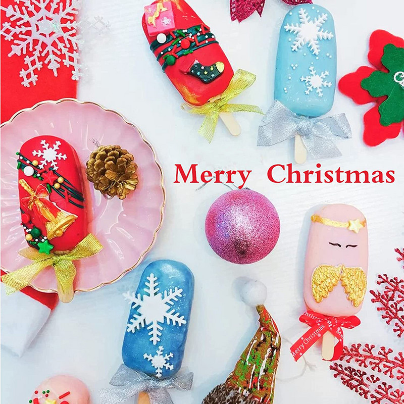 Szilikon fagylaltforma Popsikaforma karácsonyi csokoládé dekoráció sütőeszközök jégrudak barkácsolás házilag pop nyalóka készítő