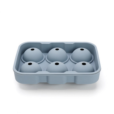 Didelio dydžio 6 ląstelių ledo rutuliukų formelės silikoninės ledo kubelių padėklai viskio ledo kamuoliukų formavimo aparatas 6 silikoninių formelių gamintojas vakarėliui skirto ledo formelės