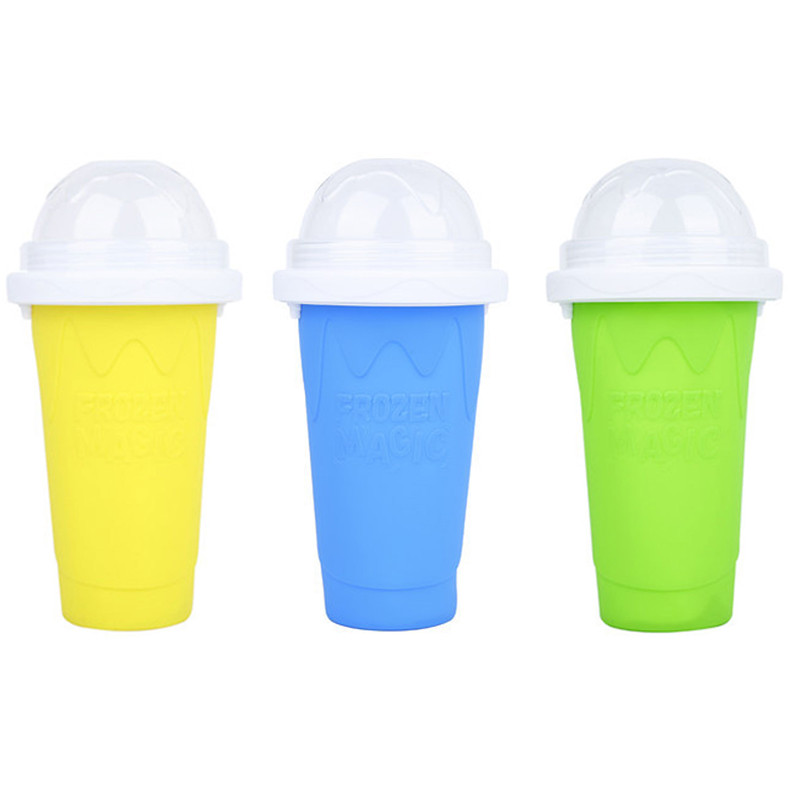 Cupă pentru nămoluri înghețate rapid Forme din silicon Mașină pentru cuburi de gheață Sticla de milkshake de casă Mașină pentru nămoluri pentru ciocăniță de ciocolată cu picaice