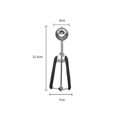 ZK30 Set de culețe pentru prăjituri Cuve pentru înghețată din oțel inoxidabil 18/8 cu mâner de cauciuc antiderapant.