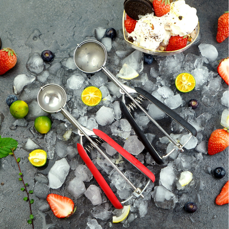 ZK30 Set de culețe pentru prăjituri Cuve pentru înghețată din oțel inoxidabil 18/8 cu mâner de cauciuc antiderapant.