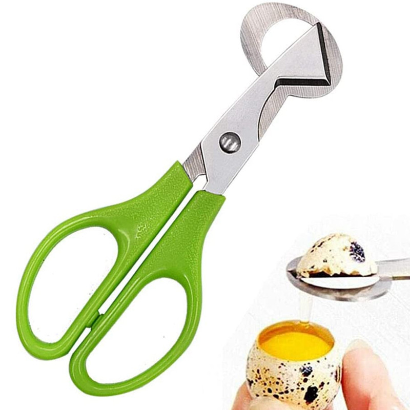 Uus 20 tk roostevabast terasest vutimuna lõikuri käärid tuvi lind vutimuna lõikuri avaja kreekeri köögi lõikuri tööriist