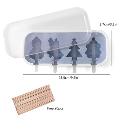 FAIS DU szilikon fagylalt forma fedéllel és pálcikákkal Újrahasználható barkácsolás házilag aranyos rajzfilm jégkészítő popsikáló konyhai eszköz