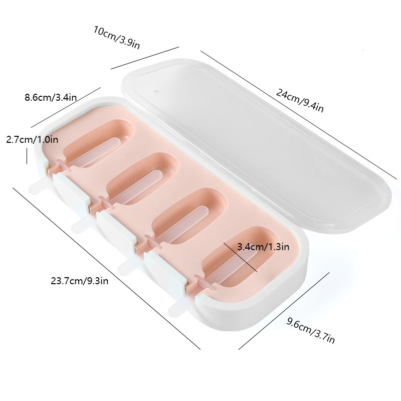 FAIS DU szilikon fagylalt forma fedéllel és pálcikákkal Újrahasználható barkácsolás házilag aranyos rajzfilm jégkészítő popsikáló konyhai eszköz