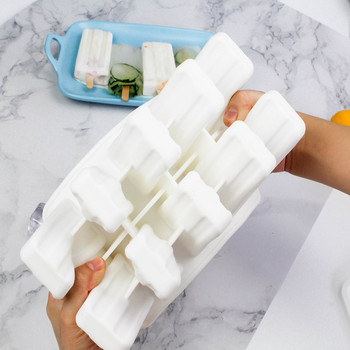 UPORS 4 Силиконови форми за сладолед с 10 кухини за хранителни цели Домашно приготвена кухненска силиконова форма за сладолед за сладолед Без BPA