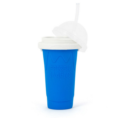Răcitor de gheață Slushy Cup Slushy Maker Înghețată Slushie Smoothie Mașină de grindină Mucegai din silicon pentru cuburi de păsărică Milkshake manual Congelat rapid