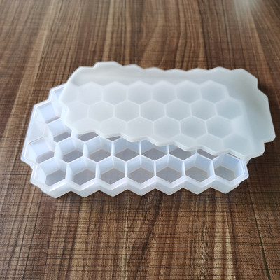 Cub de gheață din silicon cu 15 grile, cu ușurință de eliberare, tăvi pentru cuburi de gheață în formă pătrată.